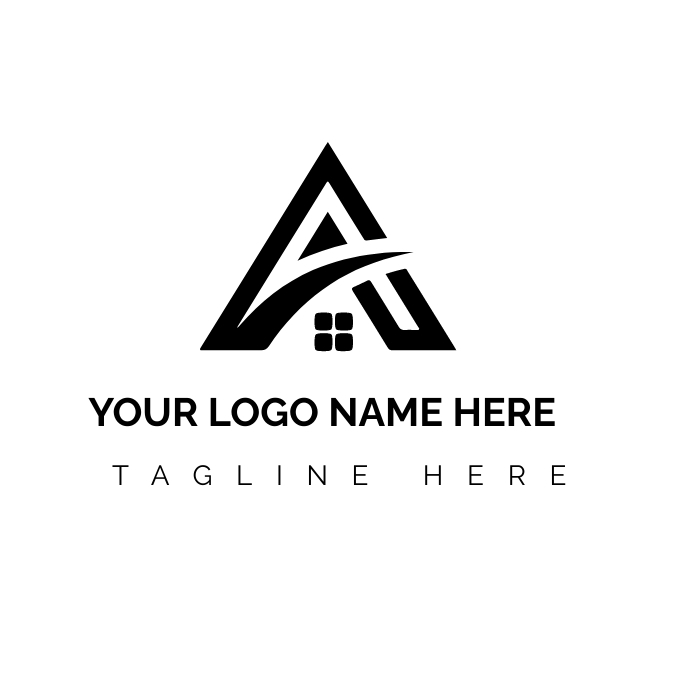 alphabet a logo | home logo |lettering logo template